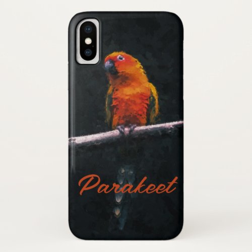 Sun Parakeet Aratinga solstitialis iPhone X Case