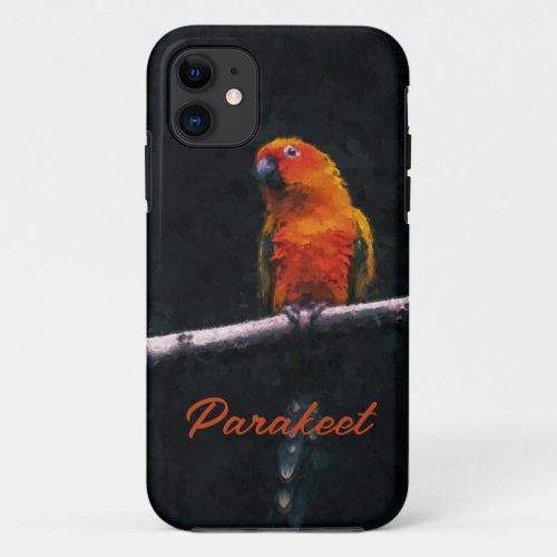 Sun Parakeet Aratinga solstitialis iPhone 11 Case