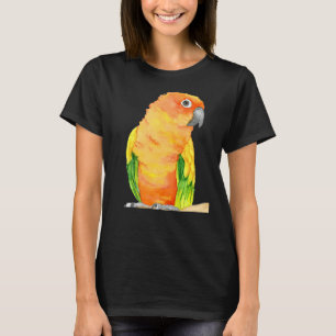 Sun Parakeet Watercolor Bird Parrot Conure Paint P T-Shirt