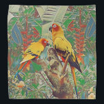 Sun Parakeets Bandana<br><div class="desc">A bright pair of sun conures in their natural habitat.</div>