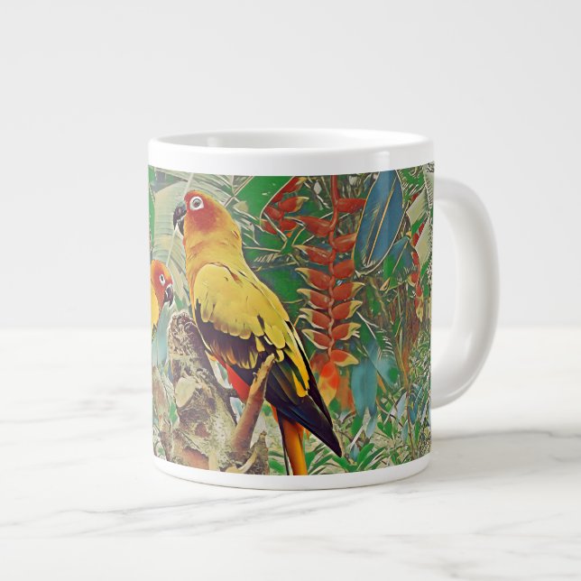 Sun Parakeets Giant Coffee Mug (Front Right)