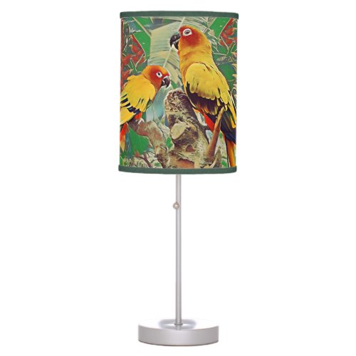Sun Parakeets Table Lamp