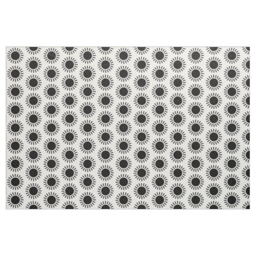 Sun Pattern - Black Fabric