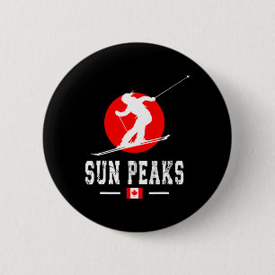 Sun Peaks Canada Ski Resort Rocky Mountains Canadi Button