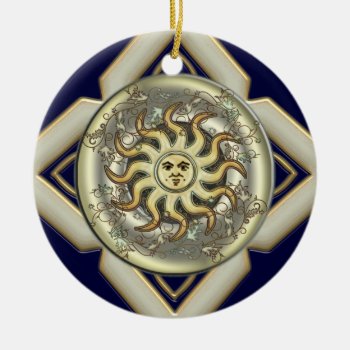 Sun Personalized Round Ornament by EarthMagickGifts at Zazzle