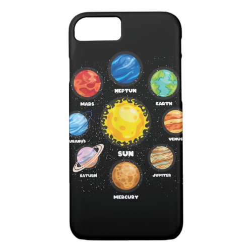 Sun Planets Outer Space Scientist Astronaut Space  iPhone 87 Case