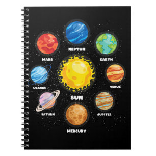 Sun Planets Outer Space Scientist Astronaut Space  Notebook