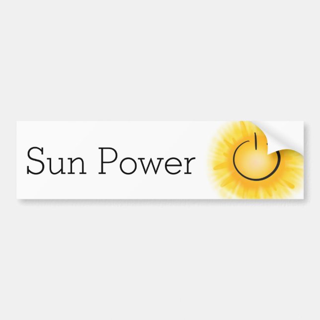 Sun Power for EVs Bumper Sticker (Front)