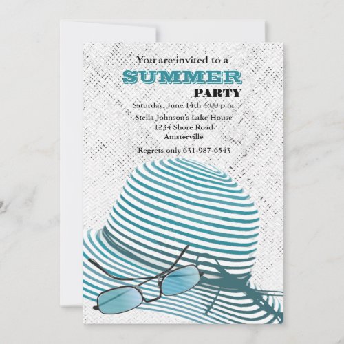 Sun Protection Summer Party Invitation