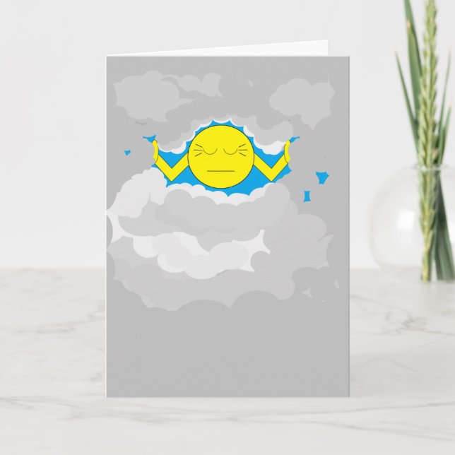 Sun Pushing Through Storm Clouds: Card (Front)