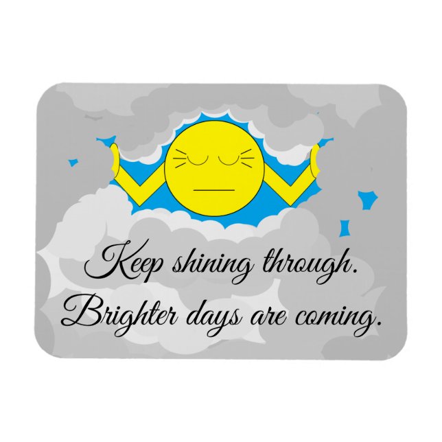 Sun Pushing Through Storm Clouds Magnet (Horizontal)