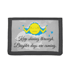 Sun Pushing Through Storm Clouds Trifold Wallet