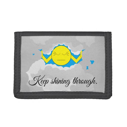 Sun Pushing Through Storm Clouds Trifold Wallet