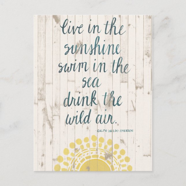 Sun Quote IV Postcard (Front)