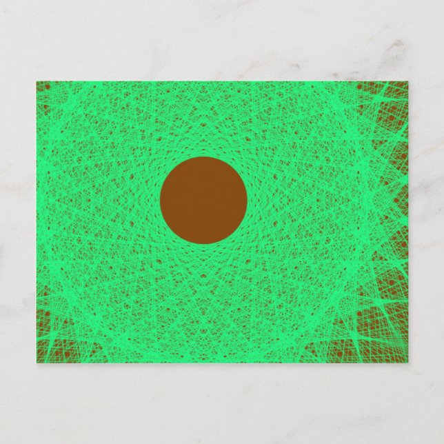 sun radiating mint color light postcard (Front)