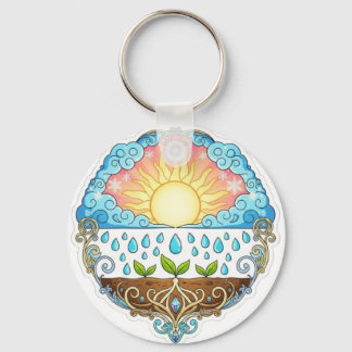 Sun Rain Growth Nature Symbol Illustration design  Keychain