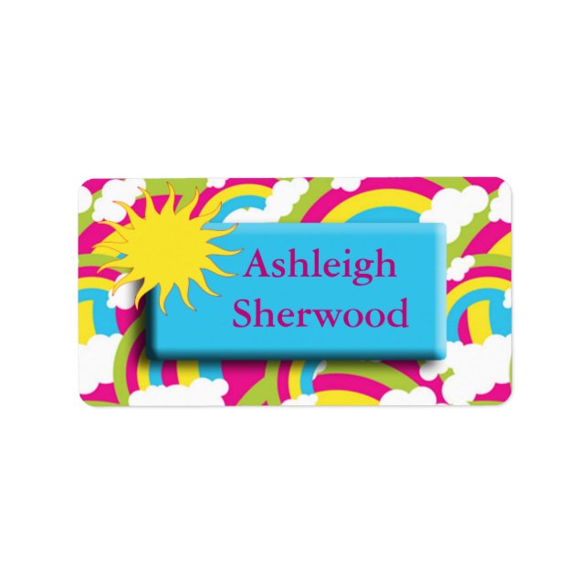 Sun Rainbow Name Label (Front)