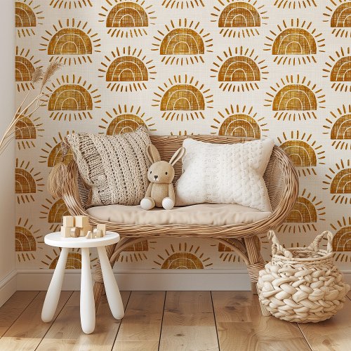 Sun  Rainbow Union Blockprint Peel  Stick Wallpaper