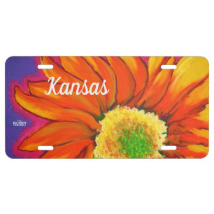 "Sun-Ray Sun-Flower" Kansas License Plate