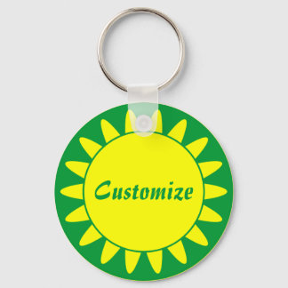 Sun Ray Template - 3 - Green Keychain