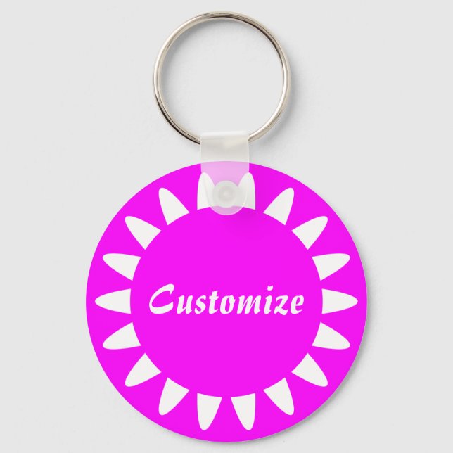 Sun Ray Template - 3 - Magenta - 1 Keychain (Front)