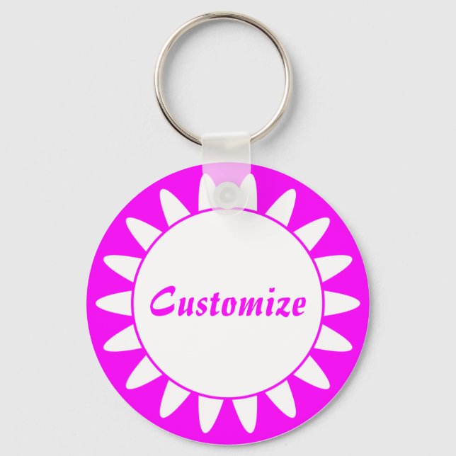 Sun Ray Template - 3 - Magenta Keychain (Front)