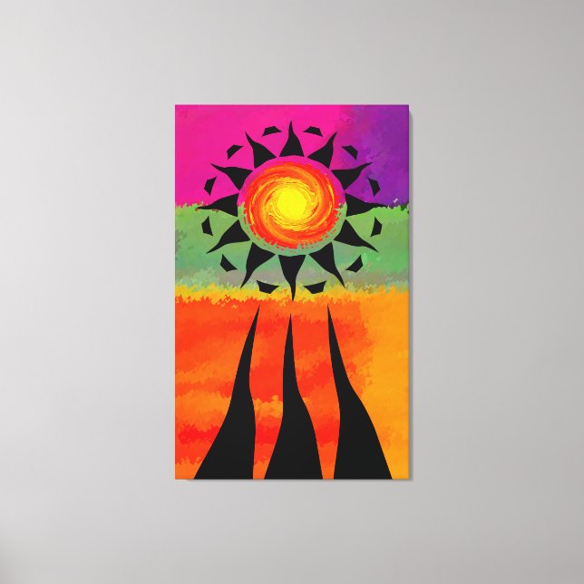 Sun Rays and Elements Canvas Print (Front)