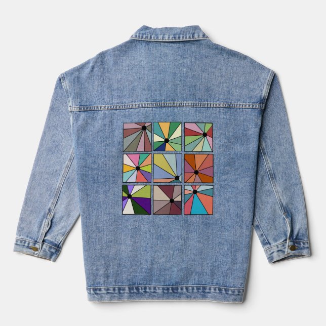 Sun Rays  Denim Jacket (Back)
