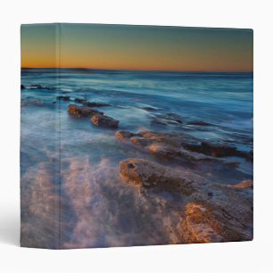 Sun rays illuminate the Pacific Ocean 3 Ring Binder