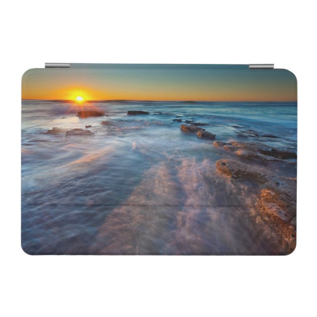 Sun rays illuminate the Pacific Ocean iPad Mini Cover (Horizontal)