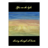 Sun Rays Through the Fence Cards (Front)