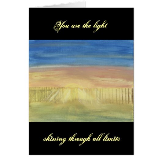 Sun Rays Through the Fence Cards (Front)