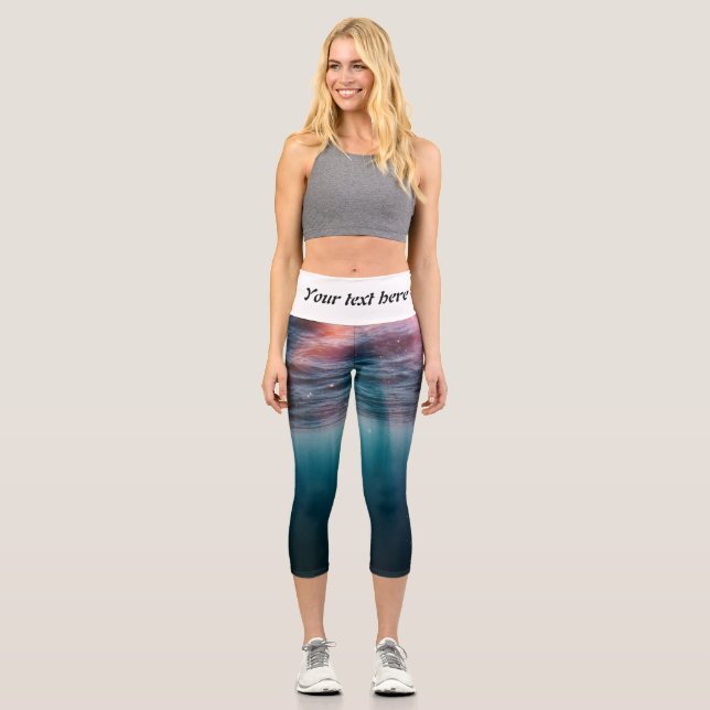 sun rays under water capri leggings (Front)