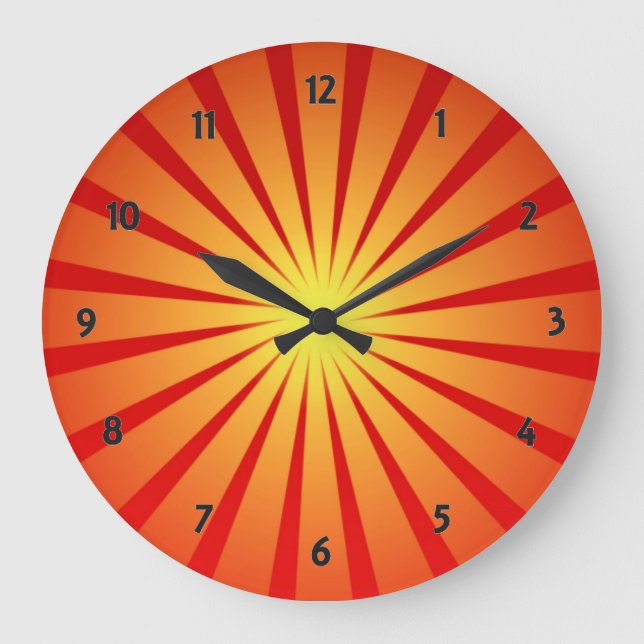 Sun Rays Wall Clock (Front)