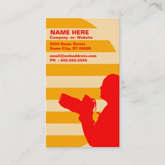 sun rayz photographer business card (Front)