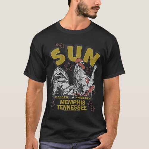 Sun Records Rockabilly Rooster Raglan T_Shirt