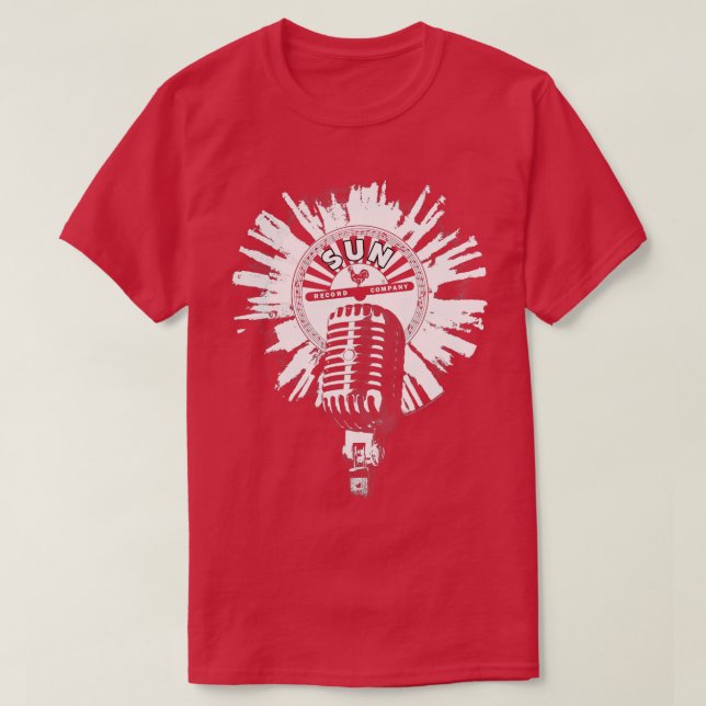 Sun Records White Splatter Microphone  T-Shirt (Design Front)