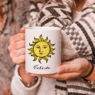 Sun Retro Magic Vintage Personalized Celestial Coffee Mug
