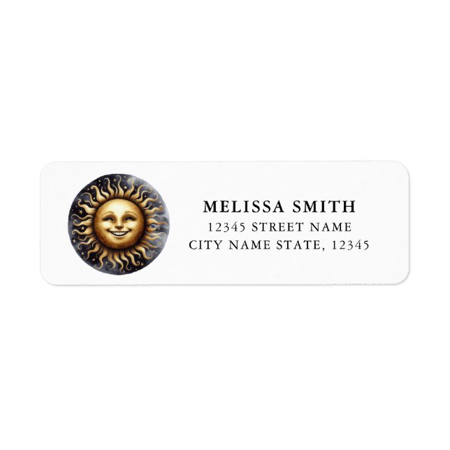 Sun Return Address Labels (Front)