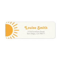 Sun Return Address Labels | Boho Sun Address