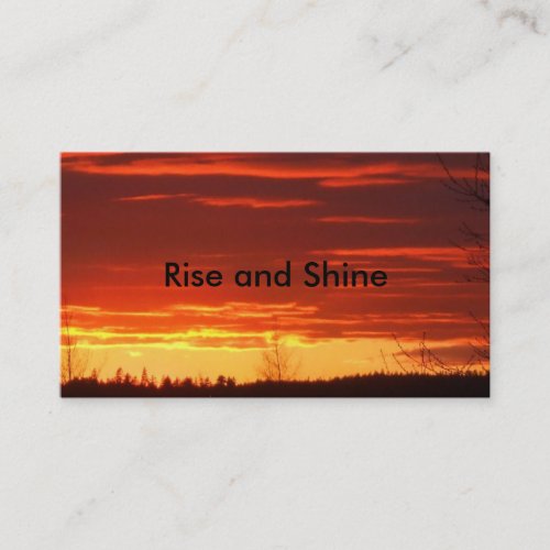 Sun Rise Business Card