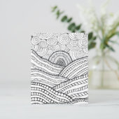 Sun Rise Coloring Page | Line Art | Unique (Standing Front)