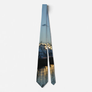 Sun rise on a farm called Poortjie south africa Neck Tie