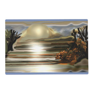 Sun Rise On the Desert Southwestern Abstract Art Placemat