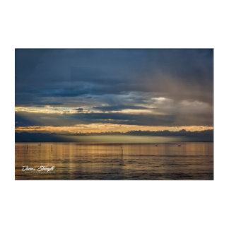 Sun Rise Over Lake Konstanz Acrylic Print