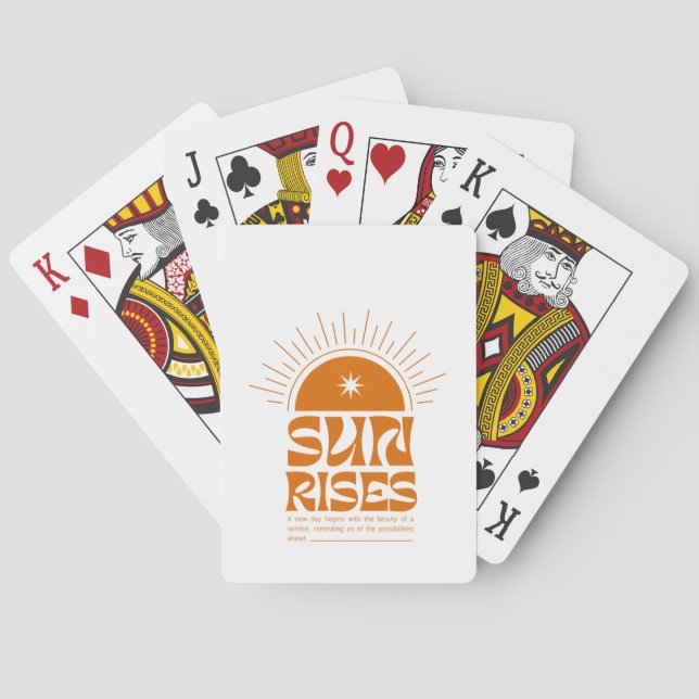 Sun Rises Poker Cards (Back)
