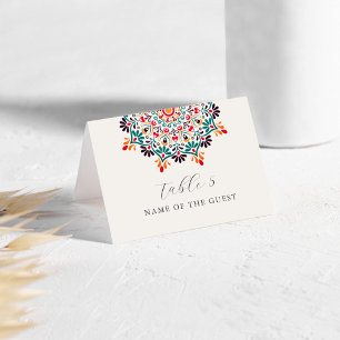 Sun Rising Boho Rustic Floral Mandala Place Cards