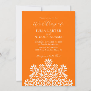 Sun Rising Boho Rustic Floral Mandala Wedding Invitation