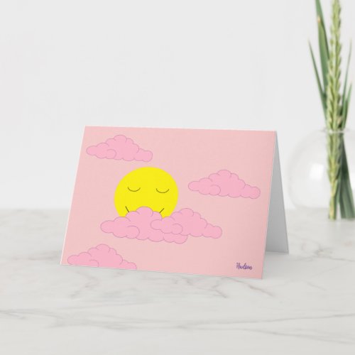 Sun Rising in Hazy Pink Sky II Card