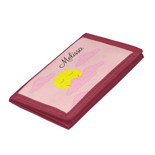 Sun Rising in Hazy Pink Sky II Trifold Wallet